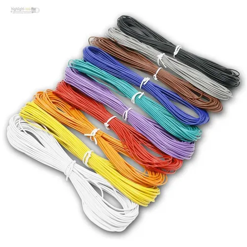 100m Litze Set 0,25mm², Kupfer-Schalt-Litze flexiebel, 10 Farben Kabel à 10m