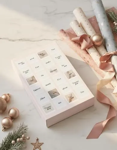 Einzelstück® Echtschmuck Adventskalender 2025 I Schmuck Geschenk Set 925 Sterling Silber, 14K Gold, Rosegold I 24 exklusive Schmuckstücke aus Handarbeit für jeden Anlass (Silber)