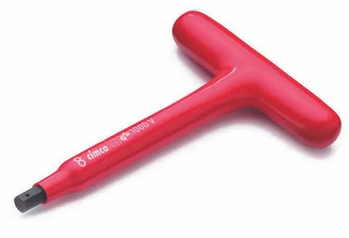 Cimco VDE Innen-Sechskantschraubendreher 5mm - Schraubenzieher für Innensechskant, geprüft nach DIN EN 60900, mit ergonomischem Quergriff und doppelt tauchbeschichtet für optimale Sicherheit.