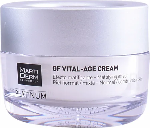 MartiDerm Platinum GF Vital Age Creme 50ml für normale bis kombinierte Haut - Tagescreme für normale und Mischhaut, revitalisiert die Haut und sorgt für intensive Feuchtigkeit mit SPF 15, ideal für strahlende, jugendliche Haut.
