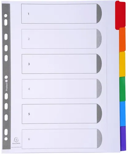 Register DIN A4 mit 6 Taben