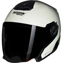Nolan N40-5 Classico Nobile 320 Jethelm - Weiß - M - Motorradhelm mit Airbooster-Technologie für optimale Belüftung und Komfort, ultrabreitem Visier für bessere Sicht und N-Com Vorbereitung für Kommunikation unterwegs.