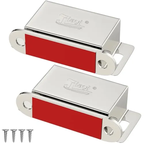Jiayi Tür Magnete für Schranktüren Magnetschnäpper 2 Stück Magnetverschluss Schrank Magnete 14kg Türmagnete für Möbel Edelstahl Schubladen Magnet Türschließer Selbstklebend