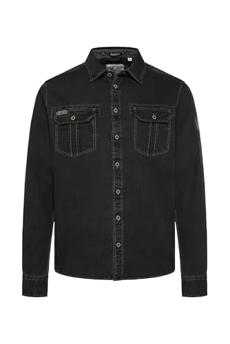 Camp David Herren Jeanshemd mit Klappentaschen Anthra, 4xl