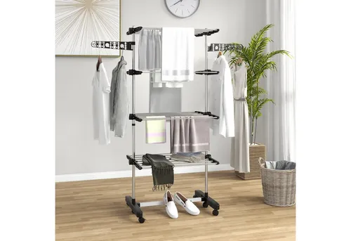 HOMCOM Wäscheständer mit Rollen