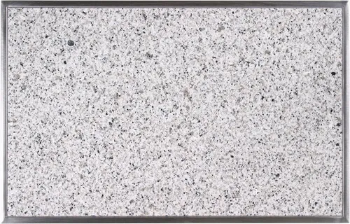 Einbau Granitfeld Bianco Crystall mit Edelstahlwanne - Hochwertiges Schneidebrett aus Granit in edlem Bianco Crystall, perfekt für die Küche und sorgt für eine elegante Arbeitsfläche.