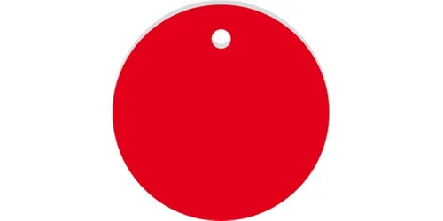 König Werbeanlagen Hinweisschild Werkzeugmarken ohne Gravur, Alu, eloxiert, Rot, Ø 30 mm, 25 Stück/VE
