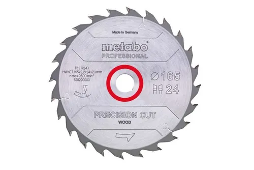 Metabo Kreissägeblatt Precision Cut Wood Professional 165mm