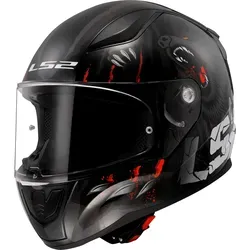 LS2 FF353 Rapid II Claw Helm, schwarz-weiss-rot, Größe 3XL - Motorradhelm mit UV-resistentem, kratzfestem Visier und herausnehmbarem, atmungsaktivem Innenfutter für optimalen Tragekomfort.