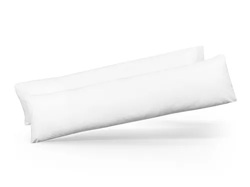 ZOLLNER Seitenschläferkissenbezug, (2 Stück), 40 x 145 cm, 50% Polyester, 50% Baumwolle, vom Hotelwäschespezalisten