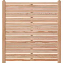 Endorphin Zaun Rhombus-Sichtschutzzaun Lärche 180x180cm - Sichtschutz aus hochwertigem Lärchenholz, 9 Elemente und 10 Holz-Pfosten, ideal für mehr Privatsphäre im Garten.