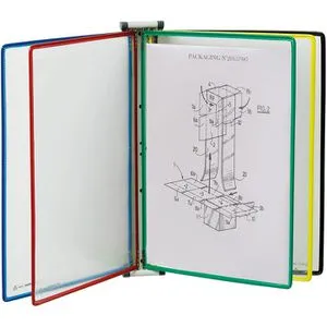 tarifold Wand-Sichttafelsystem 416169 DIN A4 farbsortiert - Sichtwender mit 5 bunten Sichttafeln, ideal zur strukturierten Ablage von Informationen – schützt Ihre Unterlagen und sorgt für Ordnung am Arbeitsplatz.