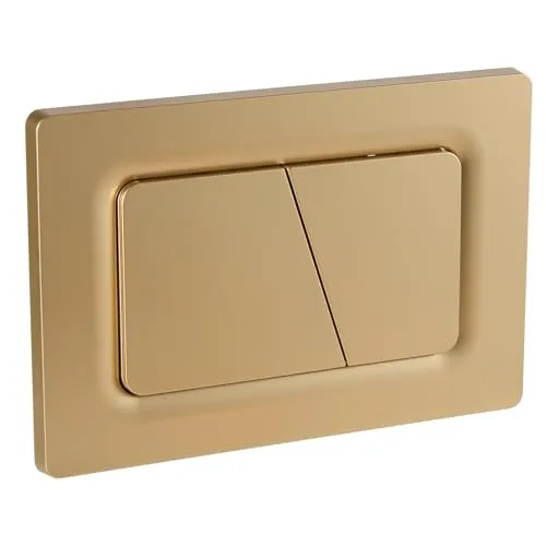 Empyreal Drückerplatte WC Spülkasten Ersatzteile Kompatibel mit Geberit Sigma01,20,30 UP300 & 320 115770115 Betätigungsplatte 2-Mengen-Spülung|24,6 × 16,4 cm (Gold Matt)