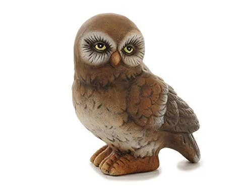 ES Deko Figur Eule 15 cm, Keramik Dekofigur Vogel Greifvogel Tier Eulen Figuren