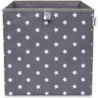 Lifeney Aufbewahrungsbox Sterne, grau, 33x33x33cm 833142 in silber von Lifeney