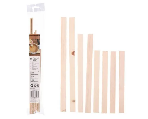 EDCO Rührstab Farbrührstäbe ca. 230 - 350 x 20 x 4mm Bastelleisten 8tlg. Bastelholz