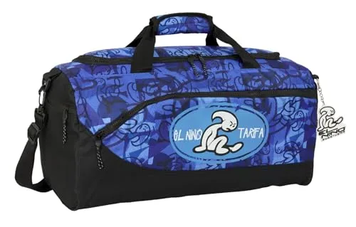 Safta EL Kinder Roller Sporttasche, Rucksack, ideal für Kinder verschiedener Altersgruppen, bequem und vielseitig, Qualität und Widerstandsfähigkeit, 50 x 25 x 25 cm, Blau/Schwarz, M, Casual