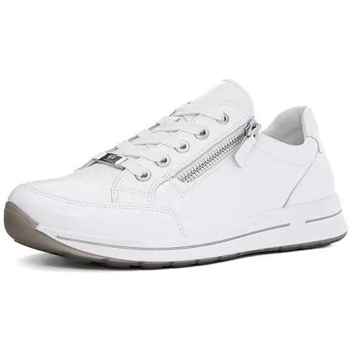 ARA Shoes Damen Sneaker Low 12-24801 - Damen-Sneaker mit langlebigem Obermaterial aus Glattleder und Veloursleder, High-Soft Innensohle für besten Komfort und Luftpolstersohle für optimale Dämpfung.