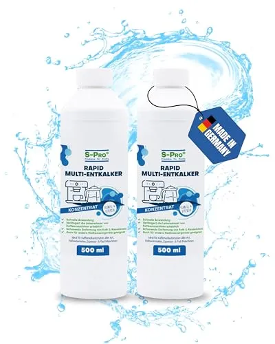 S-Pro® Rapid Multi Entkalker Kaffeemaschine & Kaffeevollautomat Universal Kalklöser 2 x 500 ml