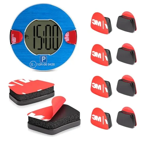 FIXCHORD Ersatz Parkscheibe Klebepads, 8 Stück 3M VHB Klebepad Kompatibel mit OOONO PARK P-DISC NO1, NO2, NO3, CO-DRIVER NO2, Klebepads für Elektronische Parkuhr, Parkuhrpads für Windschutzscheiben