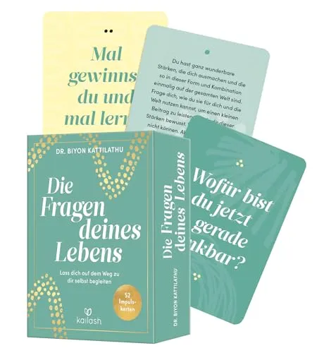 Die Fragen deines Lebens – Das Kartenset: 52 Impulse für Selbstreflexion - Advent & Weihnachten Geschenkbücher, ideal für persönliche Weiterentwicklung und Selbstfindung mit inspirierenden Fragen von Bestsellerautor Biyon Kattilathu.