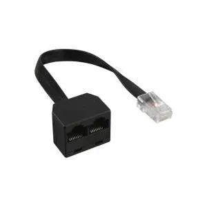 InLine - ISDN-Splitter - RJ-45 (W) - RJ-45 (M) - 15cm - Schwarz (69933)