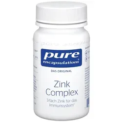 Pure Encapsulations Zink Complex Kapseln - Nahrungsergänzungsmittel mit hochbioverfügbarem Zink aus drei organischen Verbindungen, ideal zur Unterstützung des Immunsystems und für Rauchern sowie Vegetariern.