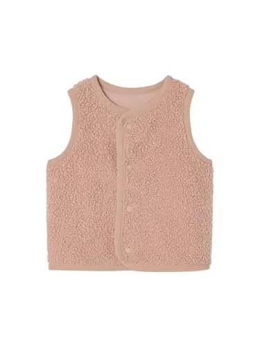 Vertbaudet Baby Weste aus Teddyfleece pudrig rosa 62 - Kuschelige Teddyfleece-Weste mit Druckknopfverschluss, ideal für kalte Tage. Vollständig gefüttert für zusätzlichen Komfort.