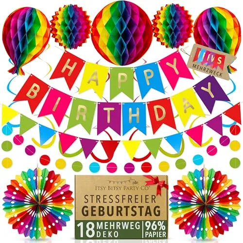 Premium Wiederverwendbare Geburtstagsdeko von Itsy Bitsy Party Co