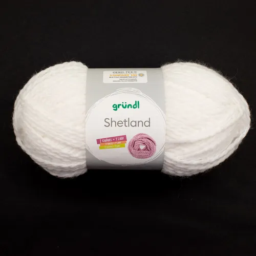 Gründl Shetland Wolle weiß