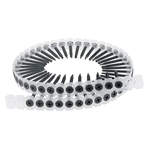 SCREW REBEL Magazinierte Schnellbauschrauben 3,5 x 25 mm - 5.000 Stück - Hochwertige magazinierte Schnellbauschrauben mit Bohrspitze für einfache Gipskartonbefestigung. Korrosionsgeschützt, ideal für langlebige Konstruktionen und präzises Arbeiten mit PH2-Antrieb.