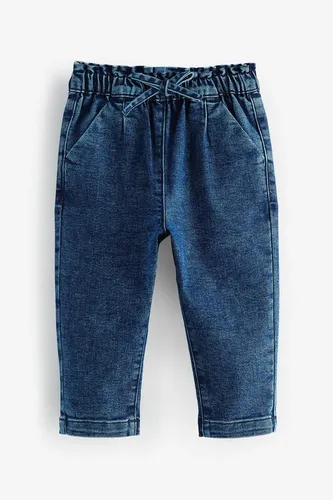 Next Schlupfjeans mit Bindegürtel - Stylische Jeans mit praktischem Bindegürtel, ideal für einen lässigen Look und komfortable Passform.