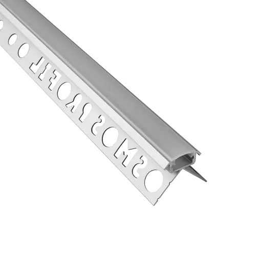 tktrading24 C-T77 LED Premium Fliesenprofil Ecke aussen 10mm silber - 1m opal