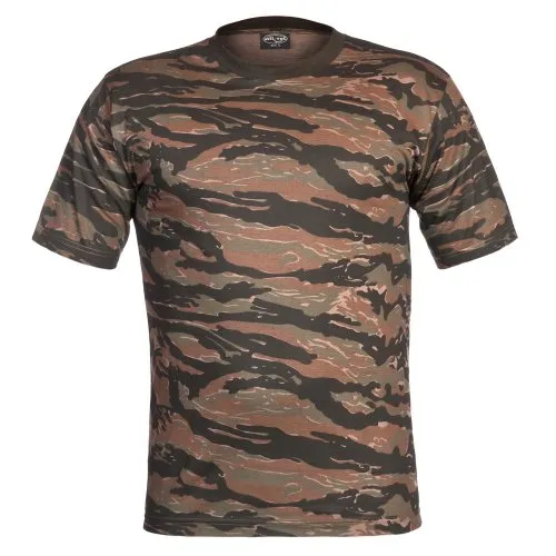 Mil-Tec Tarn T-Shirt Herren • Camouflage T-Shirt aus Baumwolle • BW Camo • Bequemes Kurzarm Army Shirt für Outdoor, Sport oder Freizeit • Bundeswehr Flecktarn-Shirt