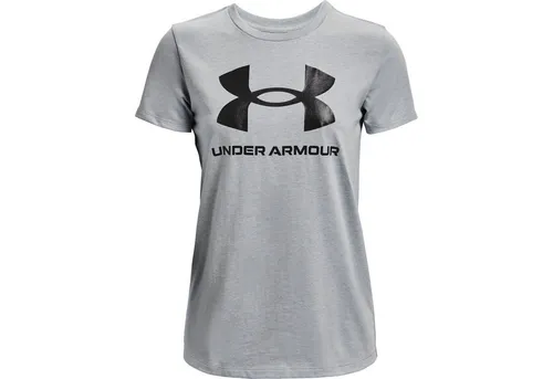 Under Armour Damen T-Shirt Live Sportstyle Graphic SSC 1356305 grau S (34/36) - Bequemes Fitness-Shirt aus 60% Baumwolle und 40% Polyester, ideal für sportliche Aktivitäten. Der Rundhalsausschnitt und der Loose Fit sorgen für optimale Bewegungsfreiheit.