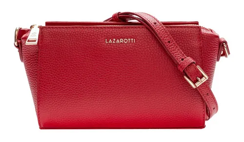Lazarotti Bologna Leather Umhängetasche 20cm – Rot - Umhängetasche für Damen aus hochwertigem Leder mit praktischem Reißverschlussfach, ideal für den täglichen Gebrauch und stilvolle Akzente.
