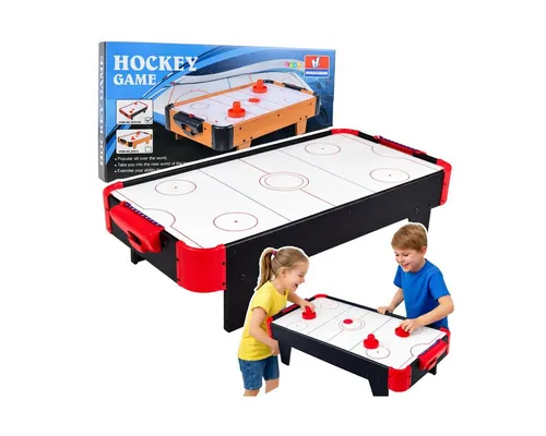 LEAN TOYS Mini-Airhockey-Tischspiel für Kinder, Schwarz