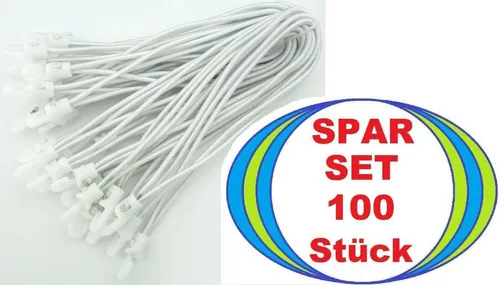 Zelt Planen Spanner 25 cm WEISS Planenspanner Spann Gummi Haken Spannfix 100 x