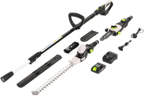 Murray 2-in-1 Akku Heckenschere und Kettensäge am Teleskoparm MU-BAT-MM-CSHT-KIT – 20V, 3Ah, 40 cm Schneidblatt, 20 cm Sägeleiter, SDS-System, Neigungsverstellbar, Reichw 330 cm