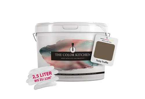 BRICOFLOR Wandfarbe Braun - Dispersionsfarbe mit erstklassiger Deckkraft und sehr hoher Scheuerbeständigkeit, ideal für kreative Wandgestaltungen in jedem Raum.