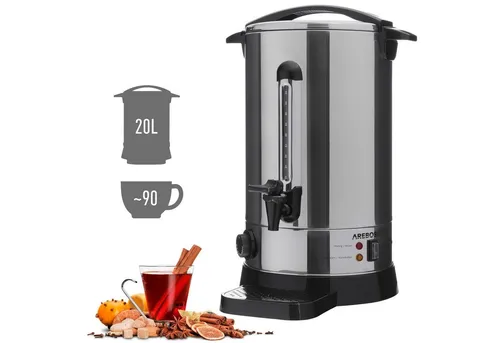 Arebos Einkoch- und Glühweinautomat 20 L, Überhitzungsschutz, Temperatureinstellung 30-110°C, 3 Farben, 1650,00 W