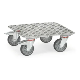 Fetra Transportroller Alu-Kistenroller 1187 - Sackkarren mit rutschhemmender Aluminium-Ladefläche, Tragkraft von 250 kg und 10 Jahre Herstellergarantie – ideal für sicheren Transport von Eurokästen.