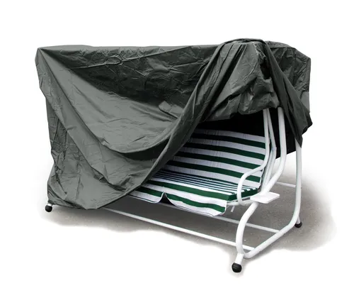 DEGAMO Gartenmöbel-Schutzhülle für Hollywoodschaukel 250cm - Sitzgruppen-Schutzhüllen aus reißfestem, PE-beschichtetem Polyester in grau, schützt Ihre Hollywoodschaukel vor Witterungseinflüssen.