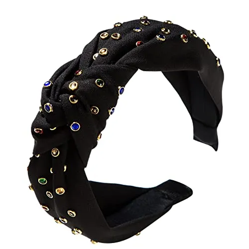 1Pcs Strass Stirnbänder Glitter gepolstertes Haar Zubehör Kristall verschönert Perlen Haar Bands breite Kopfbedeckung für Frauen Mädchen