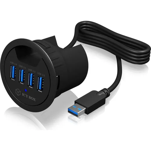 Icy Box IB-HUB1403 - USB-Hub mit 4 Ports, ideal für einfachen Anschluss mehrerer Geräte