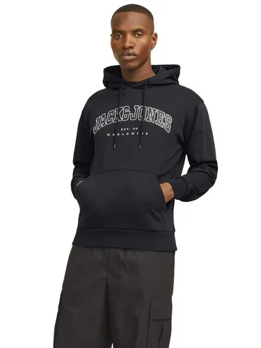 JACK & JONES Herren Kapuzenpullover mit Logo - Bequemer, locker geschnittener Kapuzenpullover aus 70% Baumwolle und 30% Polyester – ideal für lässige Outfits und Freizeitaktivitäten.