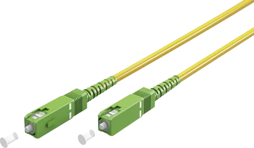 GOOBAY 59643 - Simplex LWL Patchkabel, SC-APC (8°)<>SC-APC (8°),gelb, 15 m