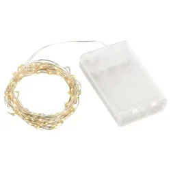 Lex Light Micro LED Lichterkette Batterie 4,95m 100 LEDs warmweiß innen - Transparent