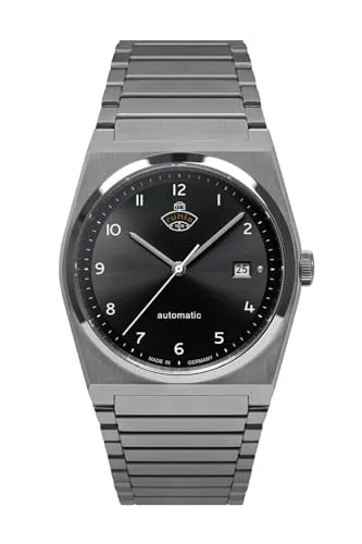 ruhla Automatikuhr Space Control 4862M-2 - Hochwertige Herrenuhr mit Automatikmechanismus, Saphirglas und 40 Stunden Gangreserve. Made in Germany, wasserdicht bis 10 bar und stilvolles Design in Silber.