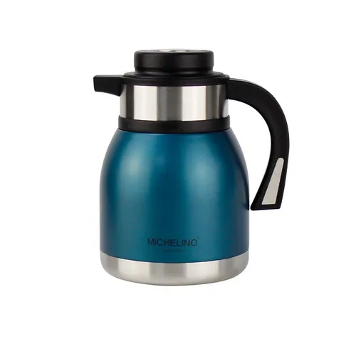 Michelino Thermoskanne 1,2 l – Doppelwandige Isolierkanne für Kaffee & Tee - Praktische 1,2 l Thermoskanne in stilvollem Petrol, ideal für warme Getränke unterwegs. Mit doppelwandiger Isolierung für langanhaltende Temperatur.